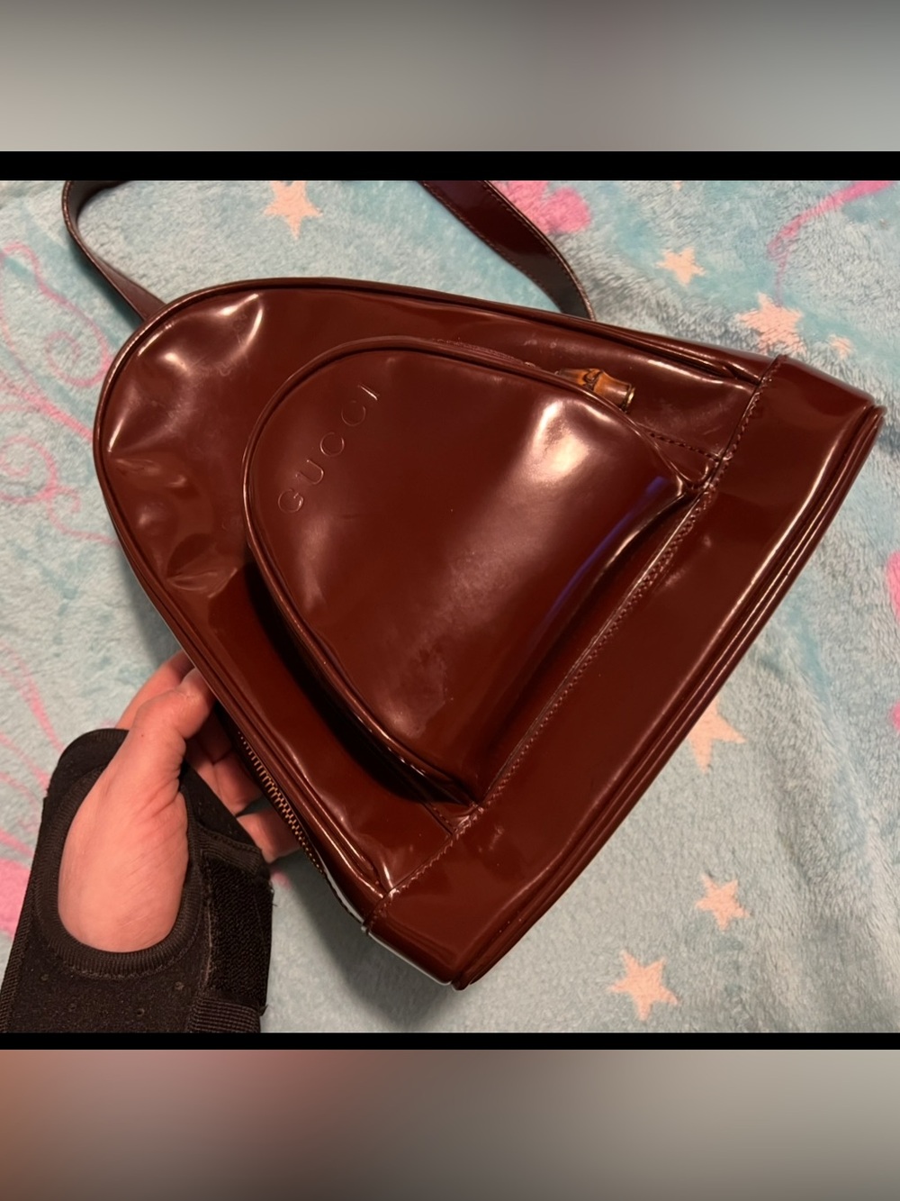 Gucci’ vintage cognac sling bag